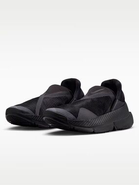 Women’s Nike All-Black Slip-On Mesh Athletic Sneakers
